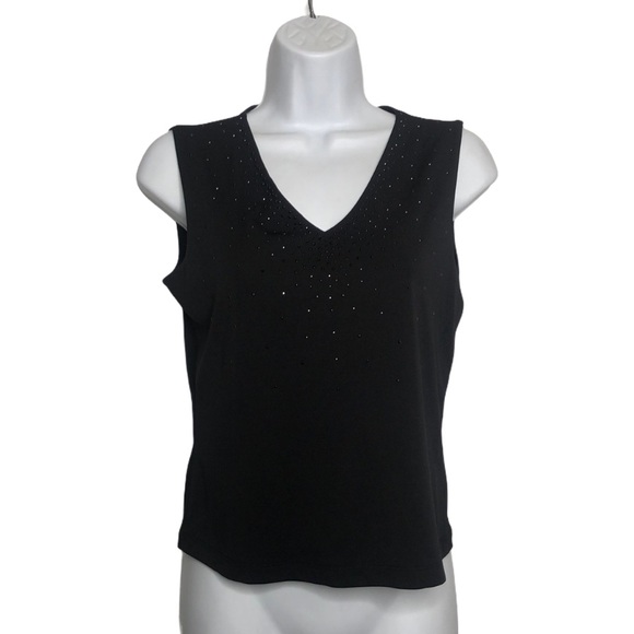Ann Taylor Tops - Ann Taylor Black Sequinced Sleeveless Tank Top SP